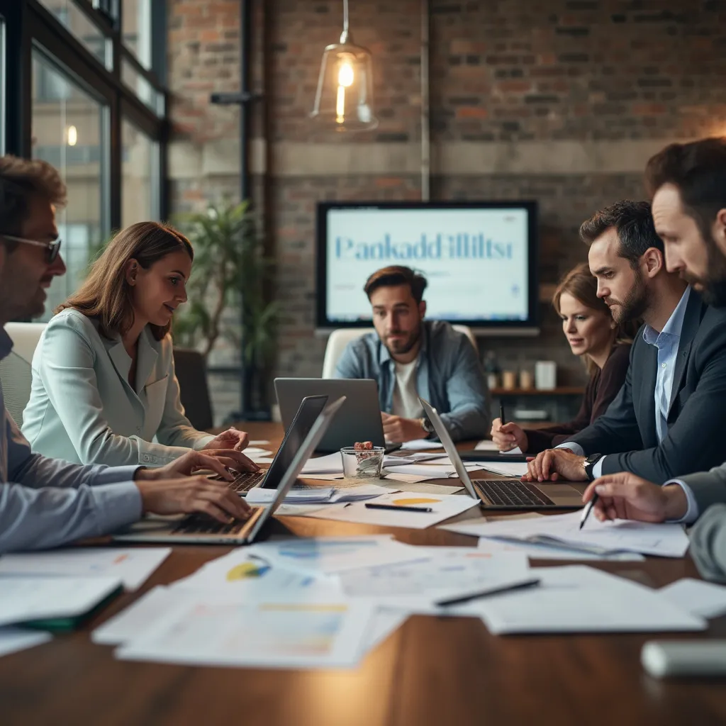 Equipo de consultores trabajando